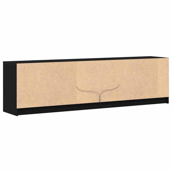 TV-Schränk Schwarz 182 x 34 x 50 cm Wuchsplatte und Spanplatte