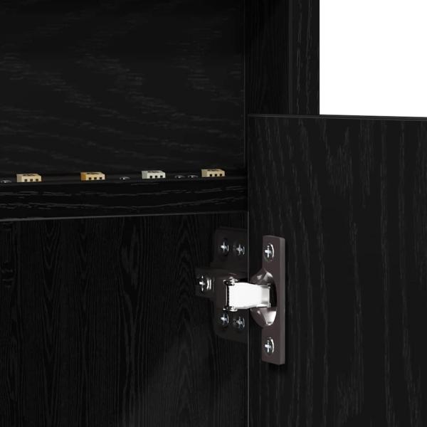 TV-Schränk Schwarz 182 x 34 x 50 cm Wuchsplatte und Spanplatte