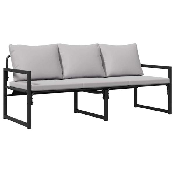 Garten-Sofa-Set 6 pcs Schwarz 61 x 72,5 x 71 cm Stahl