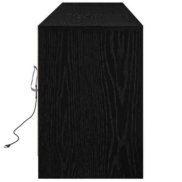 TV-Schränk Schwarz 182 x 34 x 50 cm Holzwerkstoff