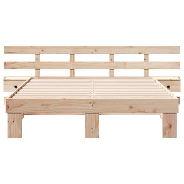Bettgestell mit Schubladen Braun 140 x 200 cm