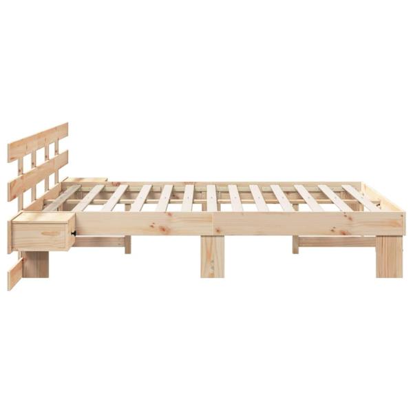 Bettgestell mit Schubladen Braun 140 x 200 cm