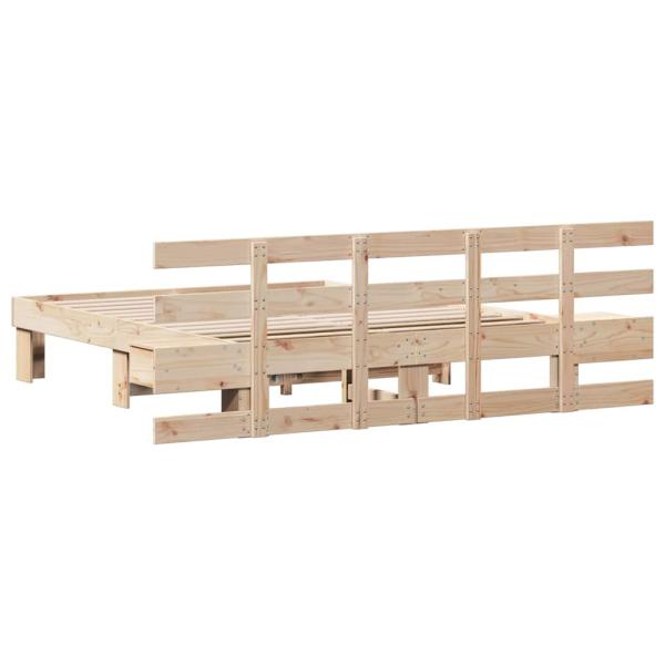Bettgestell mit Schubladen Braun 140 x 200 cm