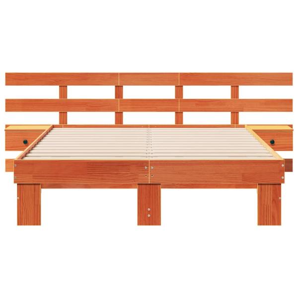Bettgestell mit Schubladen Braun 120 x 200 cm