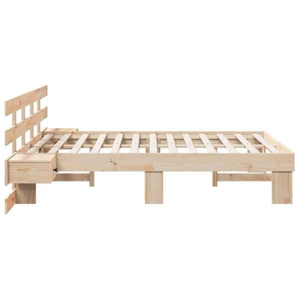 Bettgestell mit Schubladen Braun 140 x 190 cm