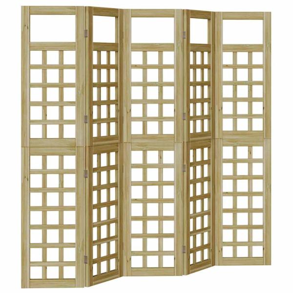 Outdoor Sichtschutz 5 pcs Braun 200 x 180 cm