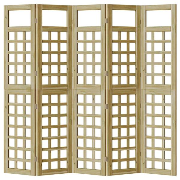 Outdoor Sichtschutz 5 pcs Braun 200 x 180 cm