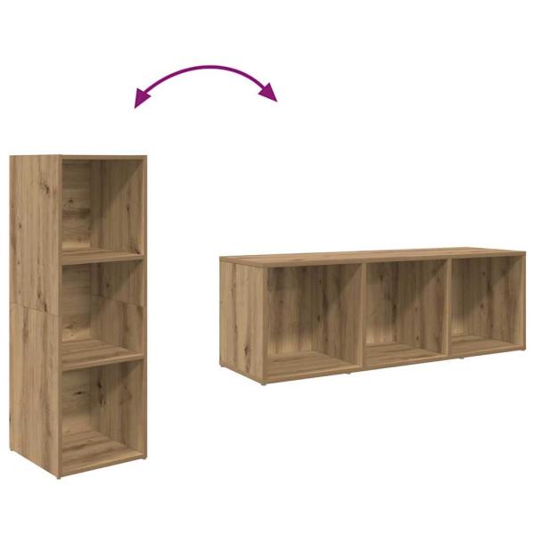 TV-Schrank Set 3 pcs Braun 107 x 35 x 37 cm Holzwerkstoff