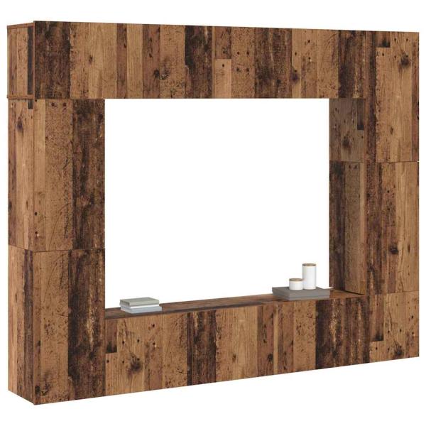 TV-Schrank-Set 8 pcs Altholz 80 x 30 x 30 cm Holzwerkstoff
