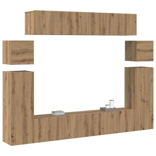 TV-Schrank-Set 8 pcs Braun 30,5 x 30 x 90 cm Holzwerkstoff