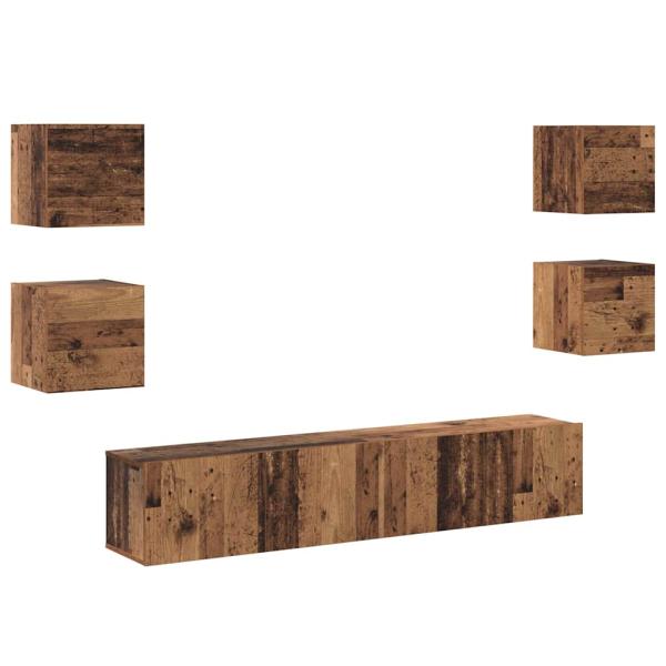 TV-Schrank-Set 6 pcs Braun 160 x 30 x 30 cm Holzwerkstoff