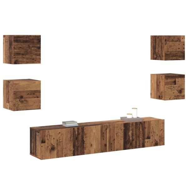 TV-Schrank-Set 6 pcs Braun 160 x 30 x 30 cm Holzwerkstoff