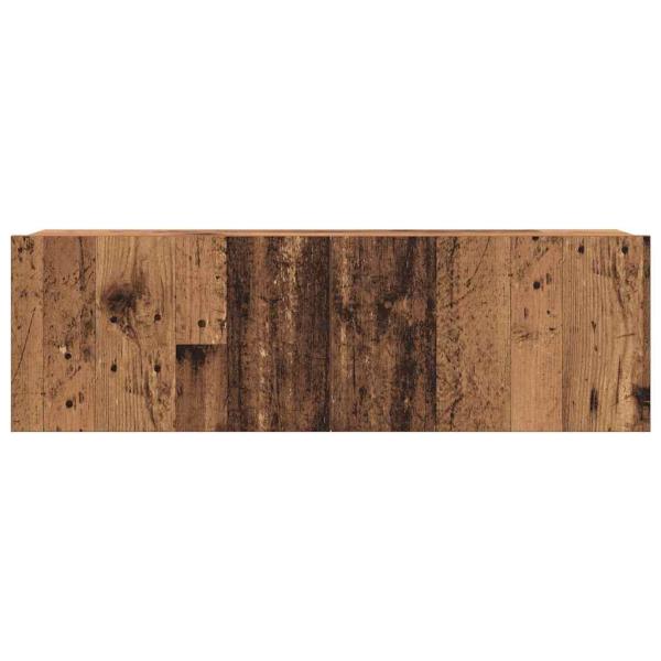 TV-Schrank-Set mit Regal Wandmontiert mit Speicher mit Tür 6 pcs Altholz 100 x 30 x 30 cm Holz