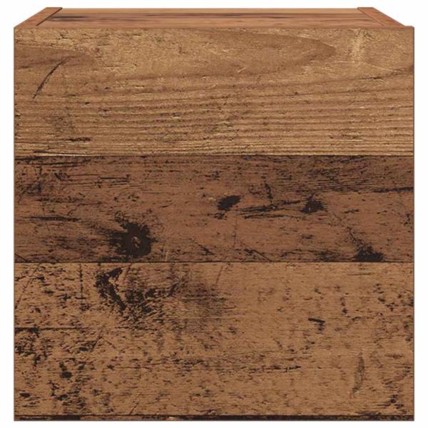 TV-Schrank-Set mit Regal Wandmontiert mit Speicher mit Tür 6 pcs Altholz 100 x 30 x 30 cm Holz