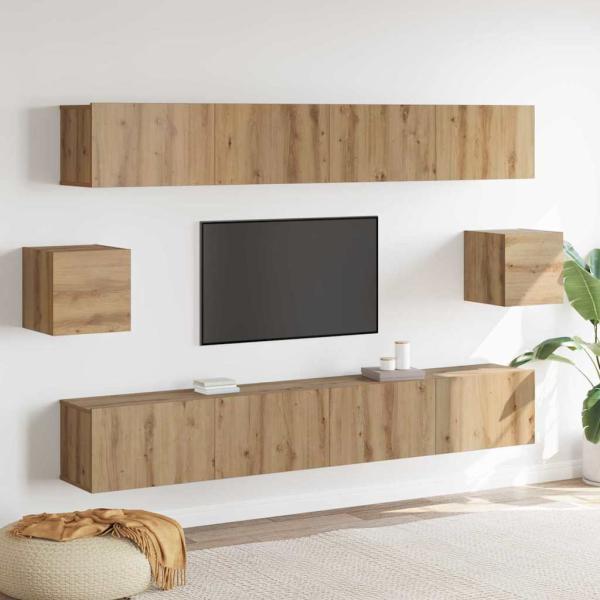 ARDEBO.de - TV-Schrank-Set 6 pcs Handwerklich alt 100 x 30 x 30 cm
