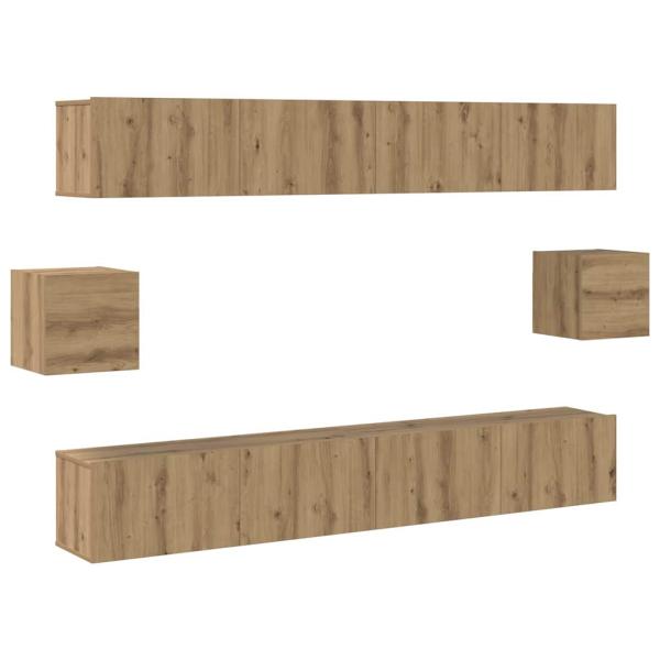 TV-Schrank-Set 6 pcs Handwerklich alt 100 x 30 x 30 cm