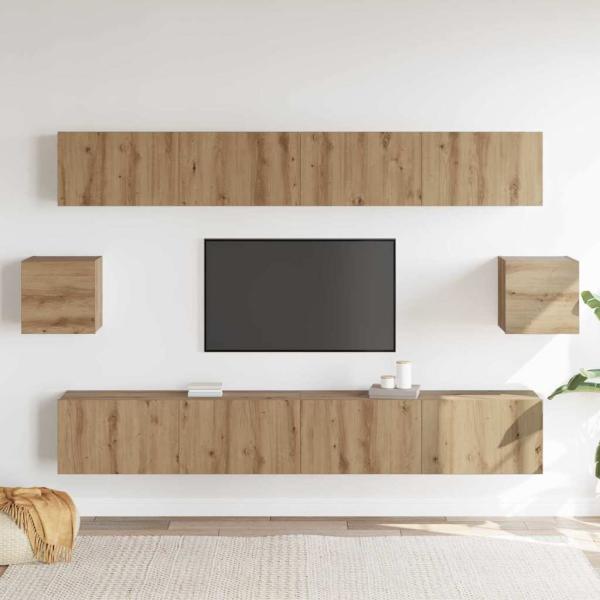 TV-Schrank-Set 6 pcs Handwerklich alt 100 x 30 x 30 cm