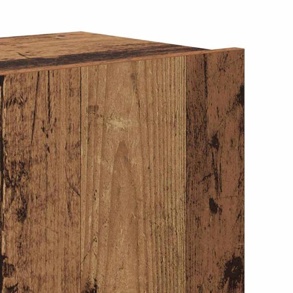 TV-Schrank-Set mit Regal Wandmontiert Sonstiges mit Speicher mit Tür 6 pcs Altholz 80 x 30 x 30 cm Holz