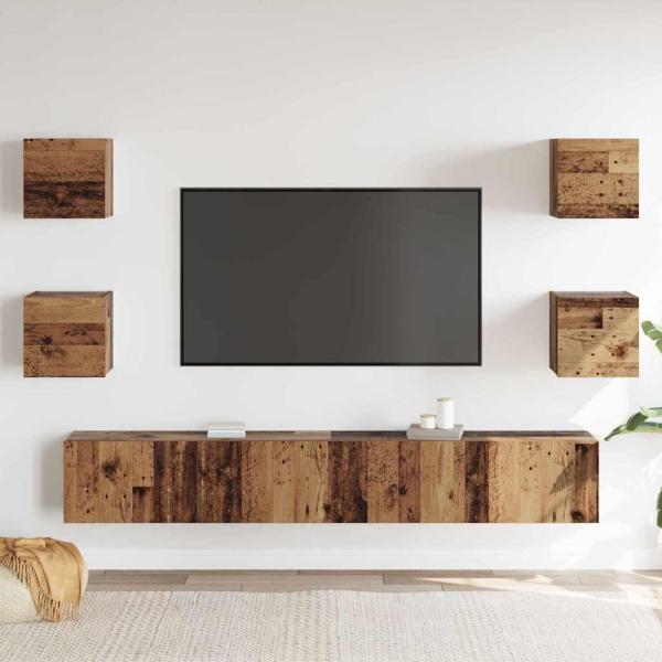 TV-Schrank-Set 6 pcs Braun 200 x 30 x 30 cm Massivholz Akazie
