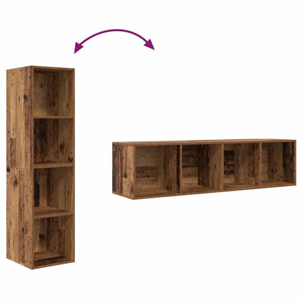 TV-Schrank-Set 2 pcs Braun 37 x 37 x 142,5 cm Holzwerkstoff
