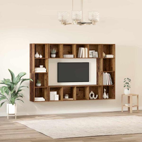 TV-Schrank-Set 4 pcs Braun 37 x 37 x 142,5 cm Holzwerkstoff