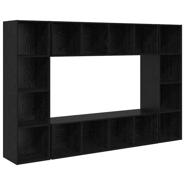 TV-Schrank-Set 4 pcs Schwarz 37 x 37 x 142,5 cm Holzwerkstoff