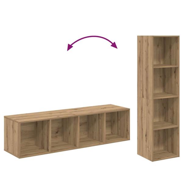 TV-Schrank-Set 4 pcs Braun 37 x 37 x 142,5 cm Holzwerkstoff