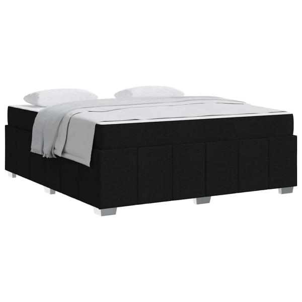 Bettgestell Schwarz 180 x 200 cm Stoff