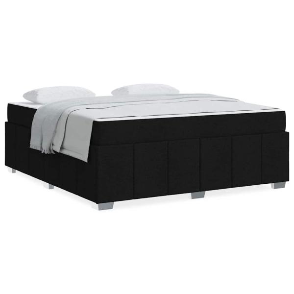 Bettgestell Schwarz 180 x 200 cm Stoff