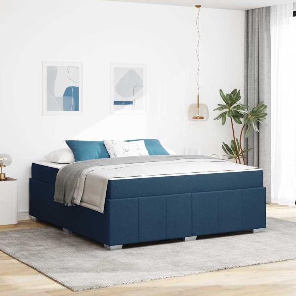 ARDEBO.de - Bettgestell Blau 180 x 200 cm Stoff