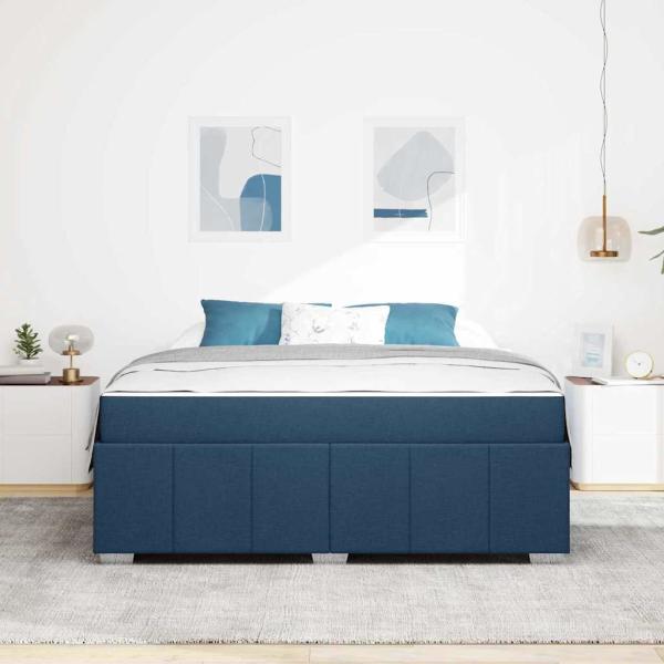 Bettgestell Blau 180 x 200 cm Stoff
