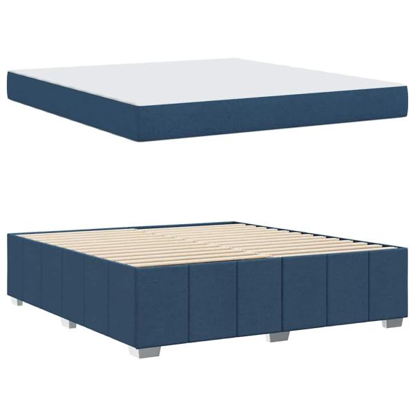 Bettgestell Blau 180 x 200 cm Stoff