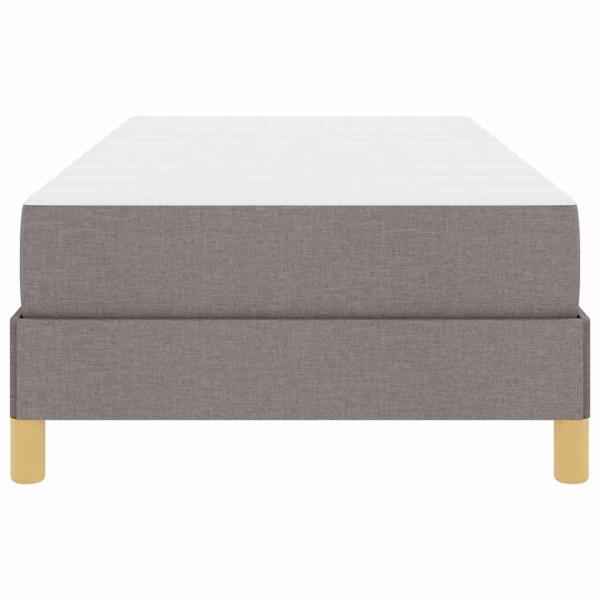 Boxspringbett Taupe, Braun 90 x 190 cm Stoff, Ingenieurholz