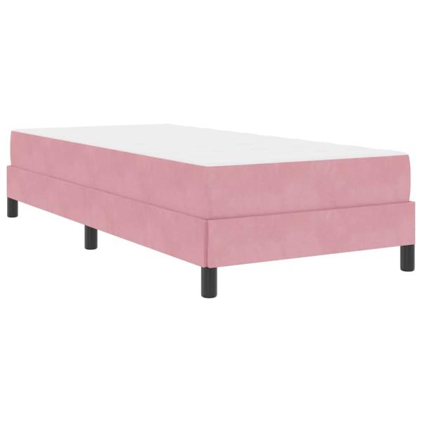 Boxspringbett mit Matratze Rosa 100 x 200 cm Samt