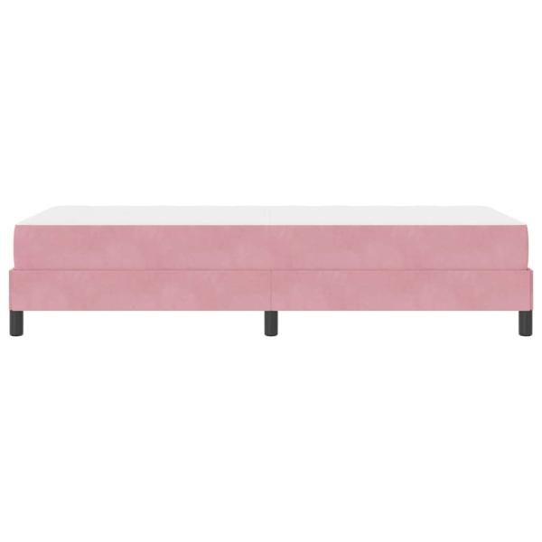 Boxspringbett mit Matratze Rosa 100 x 200 cm Samt