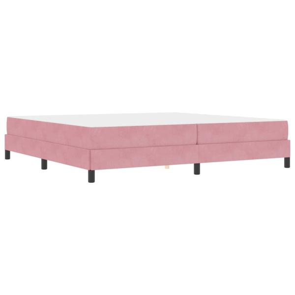 Boxspringbett mit Matratze Rosa 200 x 200 cm Samt