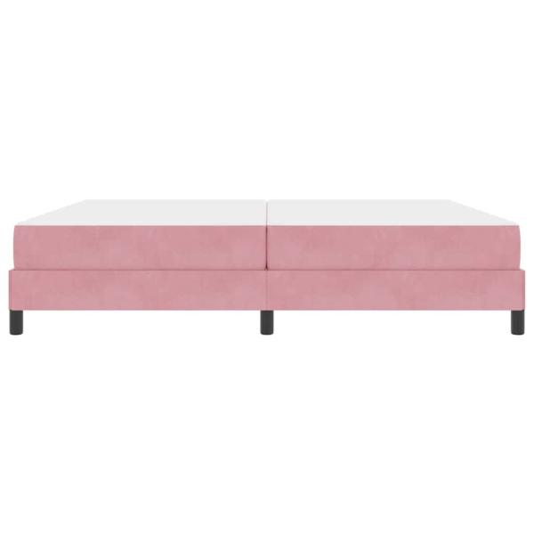 Boxspringbett mit Matratze Rosa 200 x 200 cm Samt