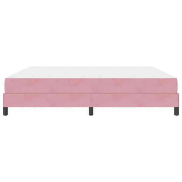 Boxspringbett mit Matratze Rosa 200 x 200 cm Samt