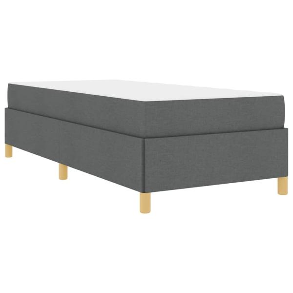 Boxspringbett Dunkelgrau und Braun und Weiß und Dunkelgrau