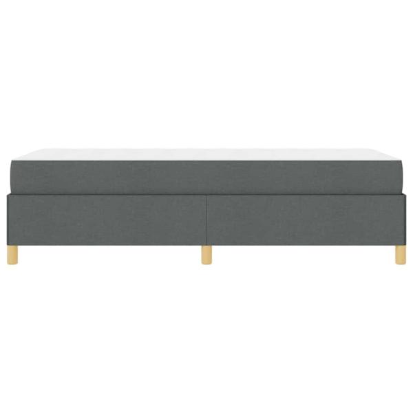 Boxspringbett Dunkelgrau und Braun und Weiß und Dunkelgrau
