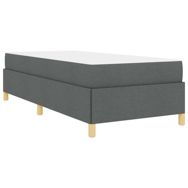 Boxspringbett Dunkelgrau und Braun und Weiß und Dunkelgrau