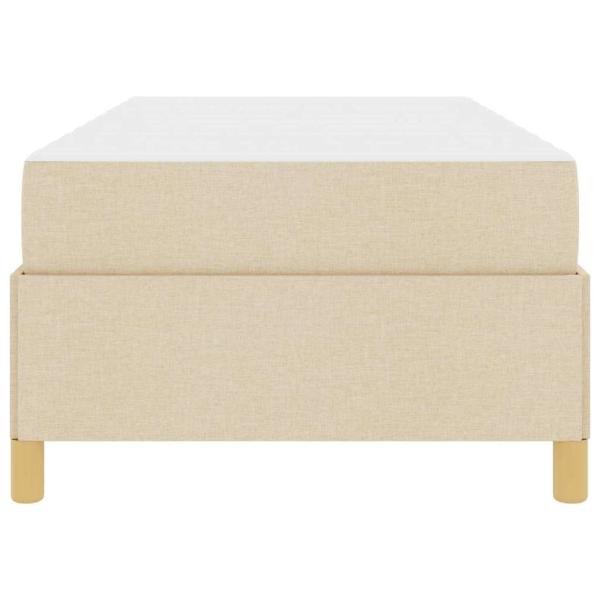 Boxspringbett Sonstiges Weiß und Creme 90 x 190 cm Stoff