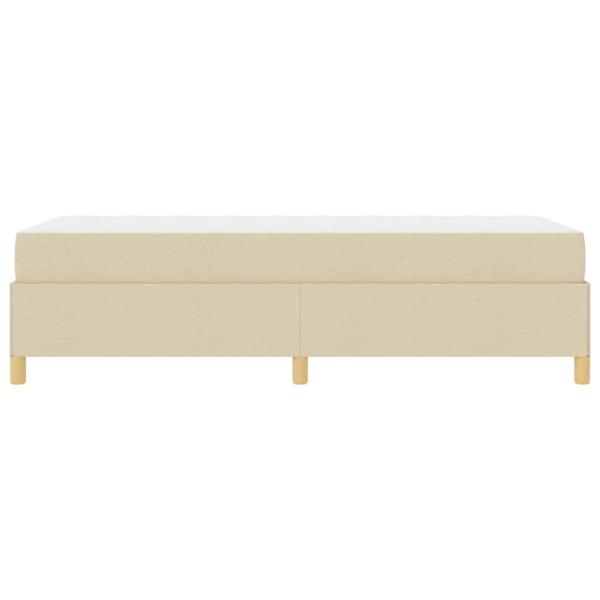 Boxspringbett Sonstiges Weiß und Creme 90 x 190 cm Stoff