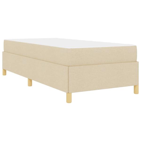 Boxspringbett Sonstiges Weiß und Creme 90 x 190 cm Stoff