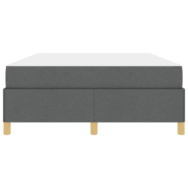 Boxspringbett Dunkelgrau und Weiß und Dunkelgrau 140 x 190 cm