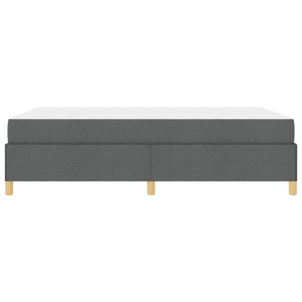 Boxspringbett Dunkelgrau und Weiß und Dunkelgrau 140 x 190 cm