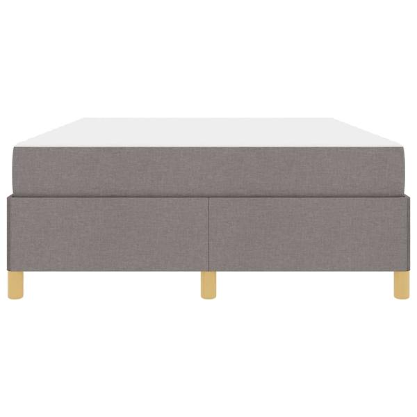 Boxspringbett Taupe und Beige und Weiß 140 x 200 cm der Schaum