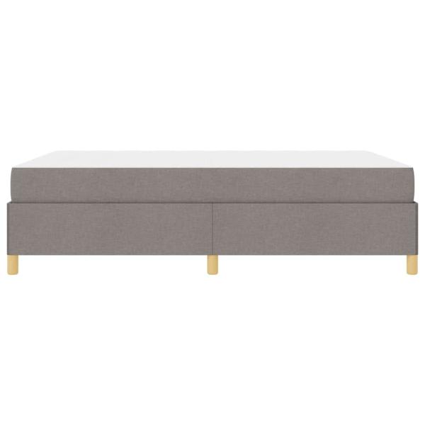 Boxspringbett Taupe und Beige und Weiß 140 x 200 cm der Schaum