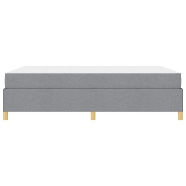 Boxspringbett Hellgrau und Weiß und Hellgrau 160 x 200 cm Stoff