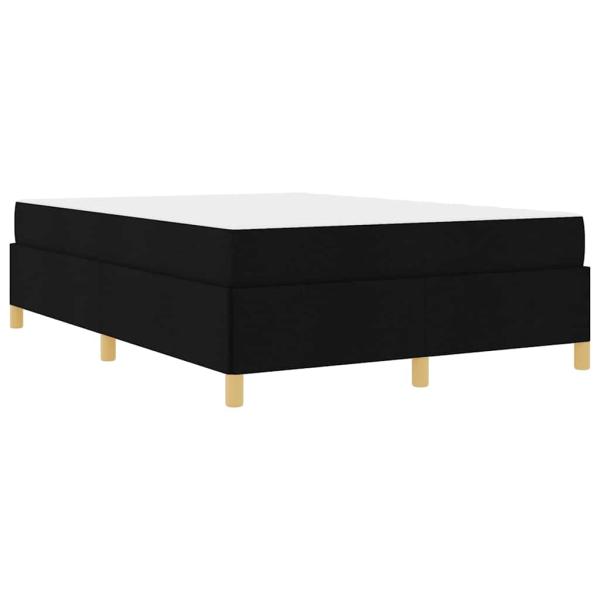 Boxspringbett Schwarz und Weiß und Schwarz 160 x 200 cm Stoff